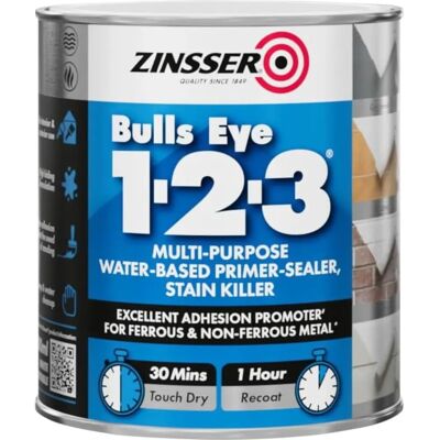 Zinsser Bulls Eye 1-2-3 Primaire et Sélant - 500ml - Publicité Zinsser Bulls Eye 1-2-3 Primaire et Sélant - 500ml - Publicité