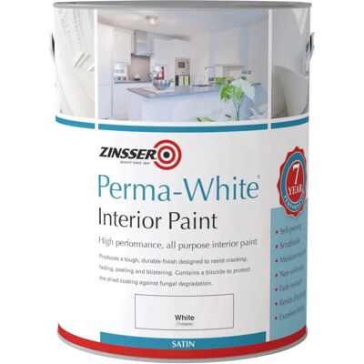 Zinsser ZN7050001D1 Perma-White Interior Paint Satin - 1L Zinsser ZN7050001D1 Perma-White Interior Paint Satin - 1L