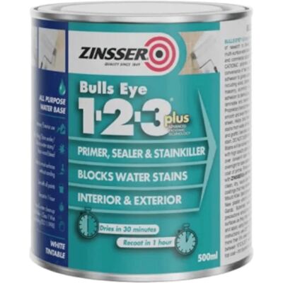Zinsser ZN7190001D1 Bulls Eye 1-2-3 Plus Primer & Sealer Paint - 1L Zinsser ZN7190001D1 Bulls Eye 1-2-3 Plus Primer & Sealer Paint - 1L