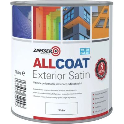 Zinsser White Exterior Multi-Surface Paint - 1L Zinsser White Exterior Multi-Surface Paint - 1L