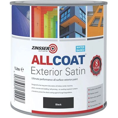 Zinsser ZN7200003D1 AllCoat Exterior Black 1L - Exterior Paint Zinsser ZN7200003D1 AllCoat Exterior Black 1L - Exterior Paint