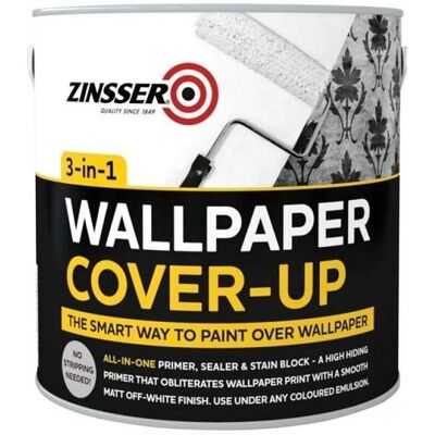 Zinsser ZINWCU25L Wallpaper Cover Up - 2.5L Primer Sealer Stain Blocker Zinsser ZINWCU25L Wallpaper Cover Up - 2.5L Primer Sealer Stain Blocker
