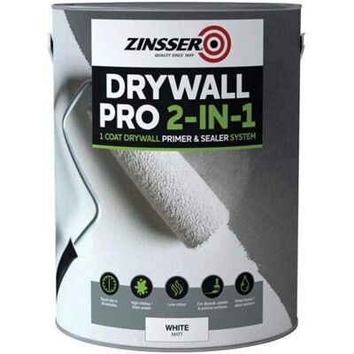 Zinsser Drywall Pro 2 In 1 - White - Matte - Primer and Sealer System Zinsser Drywall Pro 2 In 1 - White - Matte - Primer and Sealer System