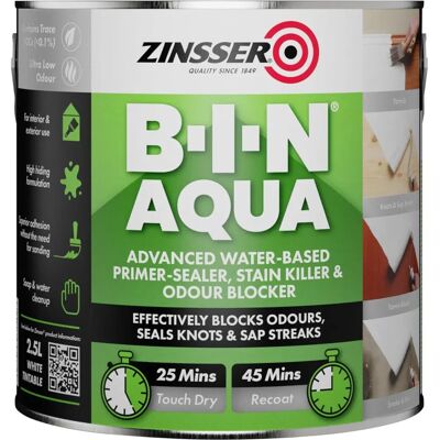Zinsser ZN7440001C1 B-I-N Aqua Water-Based Primer Sealer - 2.5L Zinsser ZN7440001C1 B-I-N Aqua Water-Based Primer Sealer - 2.5L