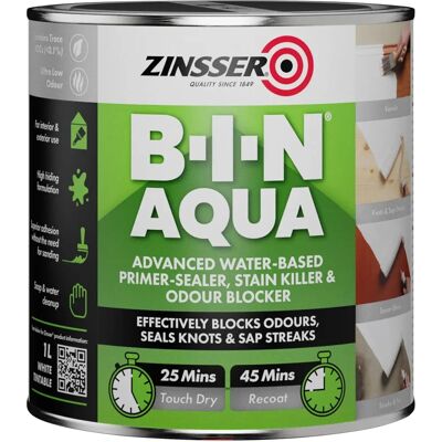 Zinsser ZN7440001D1 White Primer Sealer - Stain Blocker - 1L Zinsser ZN7440001D1 White Primer Sealer - Stain Blocker - 1L