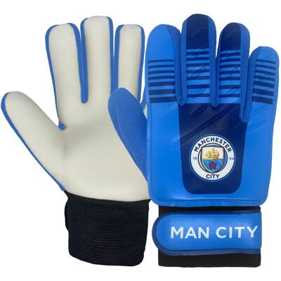 Gants de garçons Manchester City - Gardien - 10-16 ans - Publicité Gants de garçons Manchester City - Gardien - 10-16 ans - Publicité