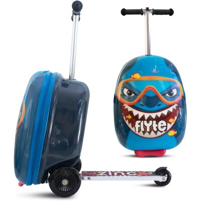 Flyte Midi 18 Inch Stormy The Shark Scooter Suitcase Flyte Midi 18 Inch Stormy The Shark Scooter Suitcase