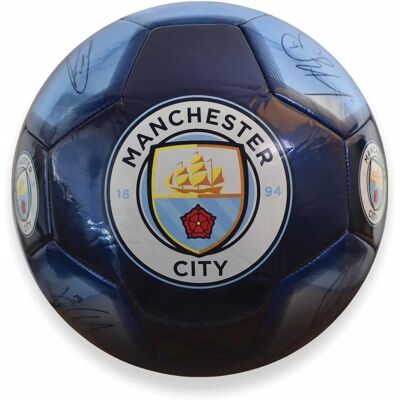 Ballon Signature Manchester City FC Bleu Ciel Marine - Football - Publicité Ballon Signature Manchester City FC Bleu Ciel Marine - Football - Publicité