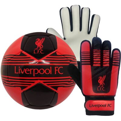 Liverpool FC - Junior Size 4 Football & GK Gloves Liverpool FC - Junior Size 4 Football & GK Gloves