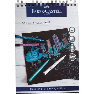 Faber-Castell A4 Creative Studio Mixed Media Pad - Black Faber-Castell A4 Creative Studio Mixed Media Pad - Black