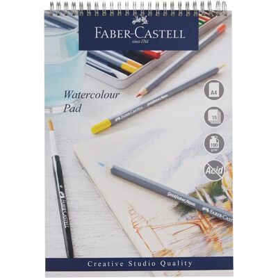 Faber-Castell A4 Studio Creativo Acquerello Bloc a Spirale - Bloc di carta acquerello Faber-Castell A4 Studio Creativo Acquerello Bloc a Spirale - Bloc di carta acquerello