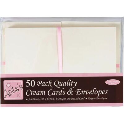 50 Confezioni di Carte Bianche Crem A6 - Carte 50 Confezioni di Carte Bianche Crem A6 - Carte