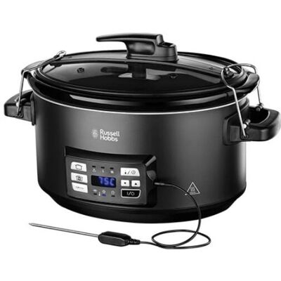 Panela de cozimento lento Russell Hobbs - 6,5L, Preto - Eletrodoméstico Panela de cozimento lento Russell Hobbs - 6,5L, Preto - Eletrodoméstico