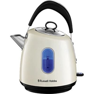 Russell Hobbs Stylevia 1.5L Cream Electric Kettle - Rapid Boil Russell Hobbs Stylevia 1.5L Cream Electric Kettle - Rapid Boil