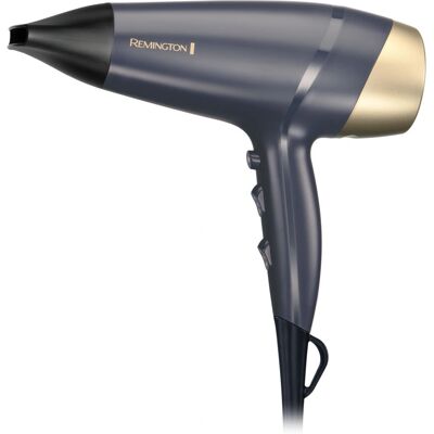 Remington Sapphire Luxe D5805 Hårtørker - 2200W, blå, champagne, keramisk safir grille Remington Sapphire Luxe D5805 Hårtørker - 2200W, blå, champagne, keramisk safir grille