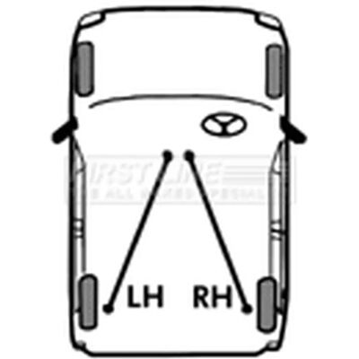 First Line FKB2998 - Handbrake Cable Rear Right - Hand Brake Parking First Line FKB2998 - Handbrake Cable Rear Right - Hand Brake Parking