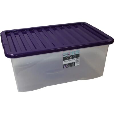 Wham 45L Storage Box with Lid - Clear, Stackable, Versatile Wham 45L Storage Box with Lid - Clear, Stackable, Versatile