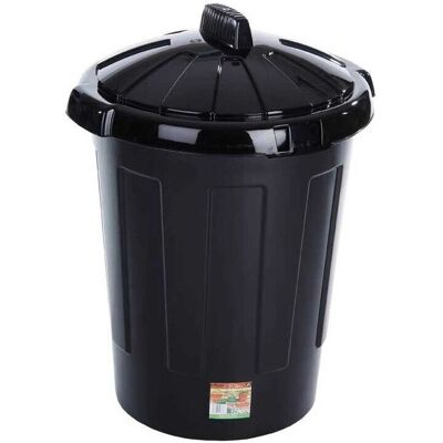 Wham 80L Heavy Duty Black Kitchen Waste Rubbish Bin - Dustbin Wham 80L Heavy Duty Black Kitchen Waste Rubbish Bin - Dustbin