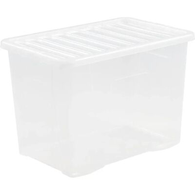 Wham Storage Box Underbed 80L Stackable Plastic Clothes Tidy - Storage Box Wham Storage Box Underbed 80L Stackable Plastic Clothes Tidy - Storage Box