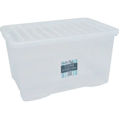 Wham Storage Box Underbed 60L Stackable Clear - Storage Box Wham Storage Box Underbed 60L Stackable Clear - Storage Box