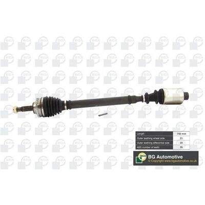 BGA DS7320RA Renault Voorkeur aandrijfas - As BGA DS7320RA Renault Voorkeur aandrijfas - As