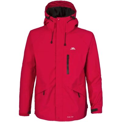 Trespass Mens Corvo Waterproof Windproof Outdoor Walking Hiking Jacket - Red Trespass Mens Corvo Waterproof Windproof Outdoor Walking Hiking Jacket - Red