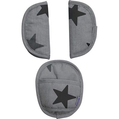 Dooky Universal Car Seat Padding - Gray with Stars Dooky Universal Car Seat Padding - Gray with Stars