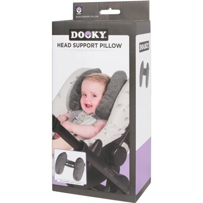 Dooky Reisekopfkissen - Grau - Ergonomischer Komfort für Kinder Dooky Reisekopfkissen - Grau - Ergonomischer Komfort für Kinder