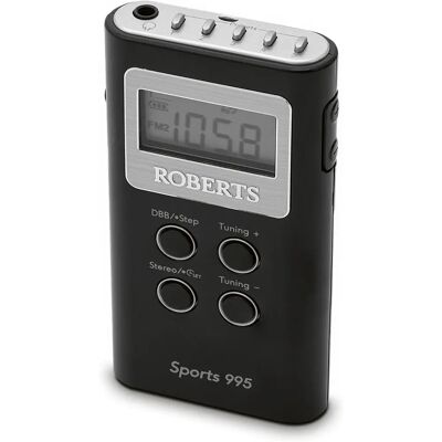 Roberts Sports 995 Black Portable Radio - Radio Roberts Sports 995 Black Portable Radio - Radio