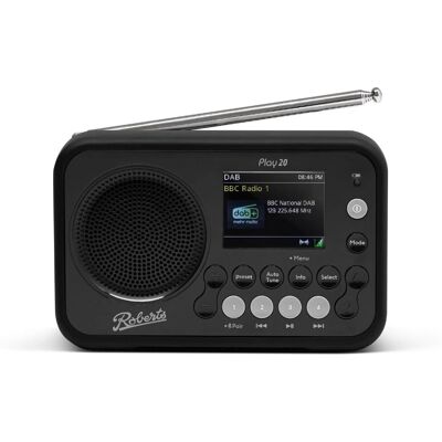 Roberts Play 20 - Portable DAB+ FM Radio with Colour Display Roberts Play 20 - Portable DAB+ FM Radio with Colour Display