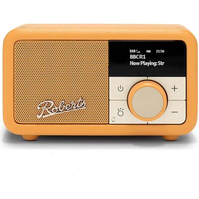 Roberts Revival Petite 2 DAB DAB+ Bluetooth Rechargeable Digital Radio - Sunburst Yellow Roberts Revival Petite 2 DAB DAB+ Bluetooth Rechargeable Digital Radio - Sunburst Yellow