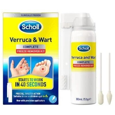 Scholl Verruca & Wart Complete Freeze Remover Kit Spray - 80ml/53g Scholl Verruca & Wart Complete Freeze Remover Kit Spray - 80ml/53g