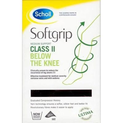 Scholl - Softgrip C2 - Knee - Black - Compression Stockings Scholl - Softgrip C2 - Knee - Black - Compression Stockings