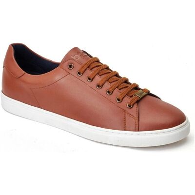Base London Tucker Leather Trainers Burnt Tan - Sneakers Base London Tucker Leather Trainers Burnt Tan - Sneakers