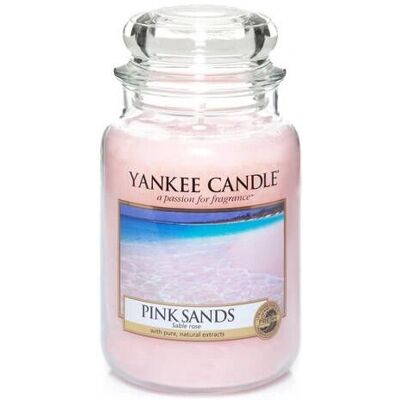 Yankee Candle Große Pink Sands Glasvase - Duftkerze, 623g Yankee Candle Große Pink Sands Glasvase - Duftkerze, 623g