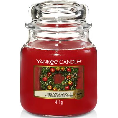 Yankee Candle Red Apple Wreath Scented Candle - Scented Candle for Home Yankee Candle Red Apple Wreath Scented Candle - Scented Candle for Home