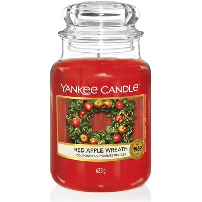 Yankee Candle Red Apple Wreath - Large Jar Scented Candle Yankee Candle Red Apple Wreath - Large Jar Scented Candle