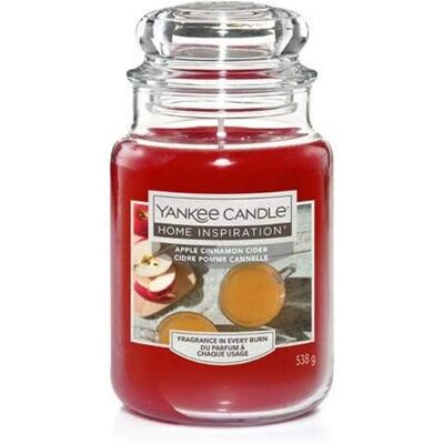 Yankee Candle Cidra de Manzana y Canela - Jarra Grande - Aroma de otoño con especias, canela, clavos, naranja y limón - Vela Yankee Candle Cidra de Manzana y Canela - Jarra Grande - Aroma de otoño con especias, canela, clavos, naranja y limón - Vela