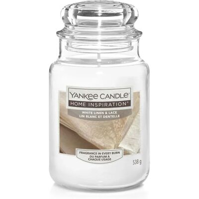 Yankee Candle Yankee White Linen & Lace Large Jar - Candle Yankee Candle Yankee White Linen & Lace Large Jar - Candle