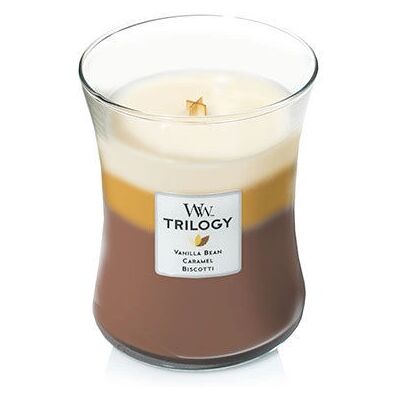WoodWick Vanilla Caramel Biscotti Candle - Scented, Crackling Fire, 100h WoodWick Vanilla Caramel Biscotti Candle - Scented, Crackling Fire, 100h