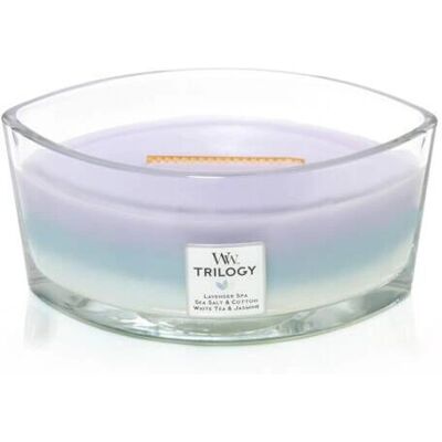 Lumină Trilogy Calmante WoodWick - Cu parfum, 453 g Lumină Trilogy Calmante WoodWick - Cu parfum, 453 g