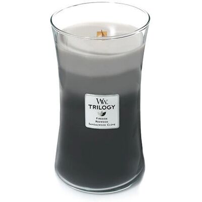 Bougies de la Marque WoodWick Modèle Trilogie - Grande Bougie Parfumée Bougies de la Marque WoodWick Modèle Trilogie - Grande Bougie Parfumée