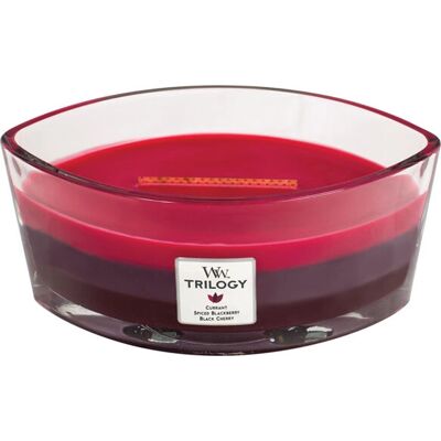 WoodWick - Sun Ripened Berries Trilogy Candle - Scented Candle WoodWick - Sun Ripened Berries Trilogy Candle - Scented Candle