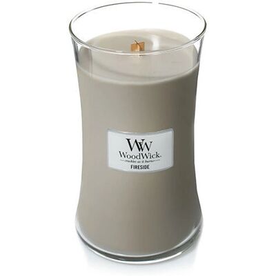 Duża świeca na klepsydrę WoodWick Fireside - wosk Duża świeca na klepsydrę WoodWick Fireside - wosk
