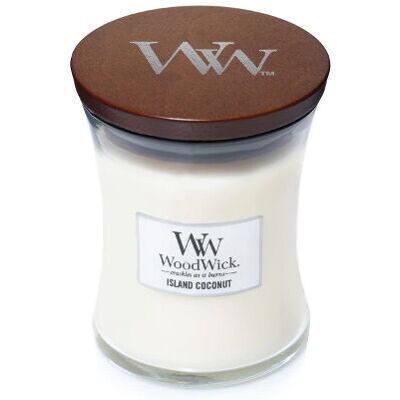 WoodWick Island Coconut Large Hourglass Scented Candle - Wax Candle WoodWick Island Coconut Large Hourglass Scented Candle - Wax Candle