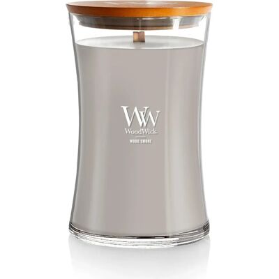 WoodWick - Bougies en Sablier Fumée de Bois Grande - Bougie Parfumée - Publicité WoodWick - Bougies en Sablier Fumée de Bois Grande - Bougie Parfumée - Publicité