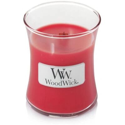 Candela profumata WoodWick Crimson Berries - 85 g, Lunga durata, Atmosfera accogliente Candela profumata WoodWick Crimson Berries - 85 g, Lunga durata, Atmosfera accogliente