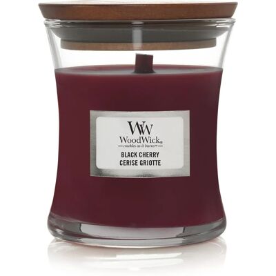 Woodwick Black Cherry Wooden Wick Candle - 275 g - Scented Candle Woodwick Black Cherry Wooden Wick Candle - 275 g - Scented Candle