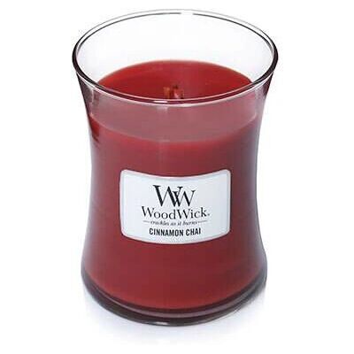 WoodWick Gyertya Szójaviasz Kanel Chai - közepes kalszidra WoodWick Gyertya Szójaviasz Kanel Chai - közepes kalszidra