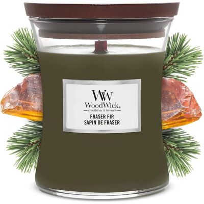 Woodwick Frasier Fir Duftkerze - Eleganter Sanduhr für Gemütliche Atmosphäre Woodwick Frasier Fir Duftkerze - Eleganter Sanduhr für Gemütliche Atmosphäre